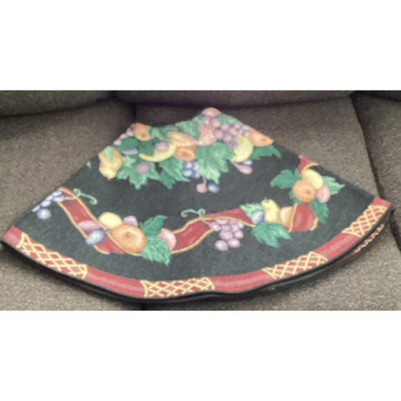 Sugar Plum Fancy Tapestry Christmas Tree Skirt 44” Round Gorgeous Classic Desin - Picture 8 of 10